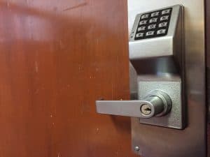 Commercial door lock.