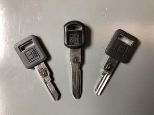Older GM VATS car key