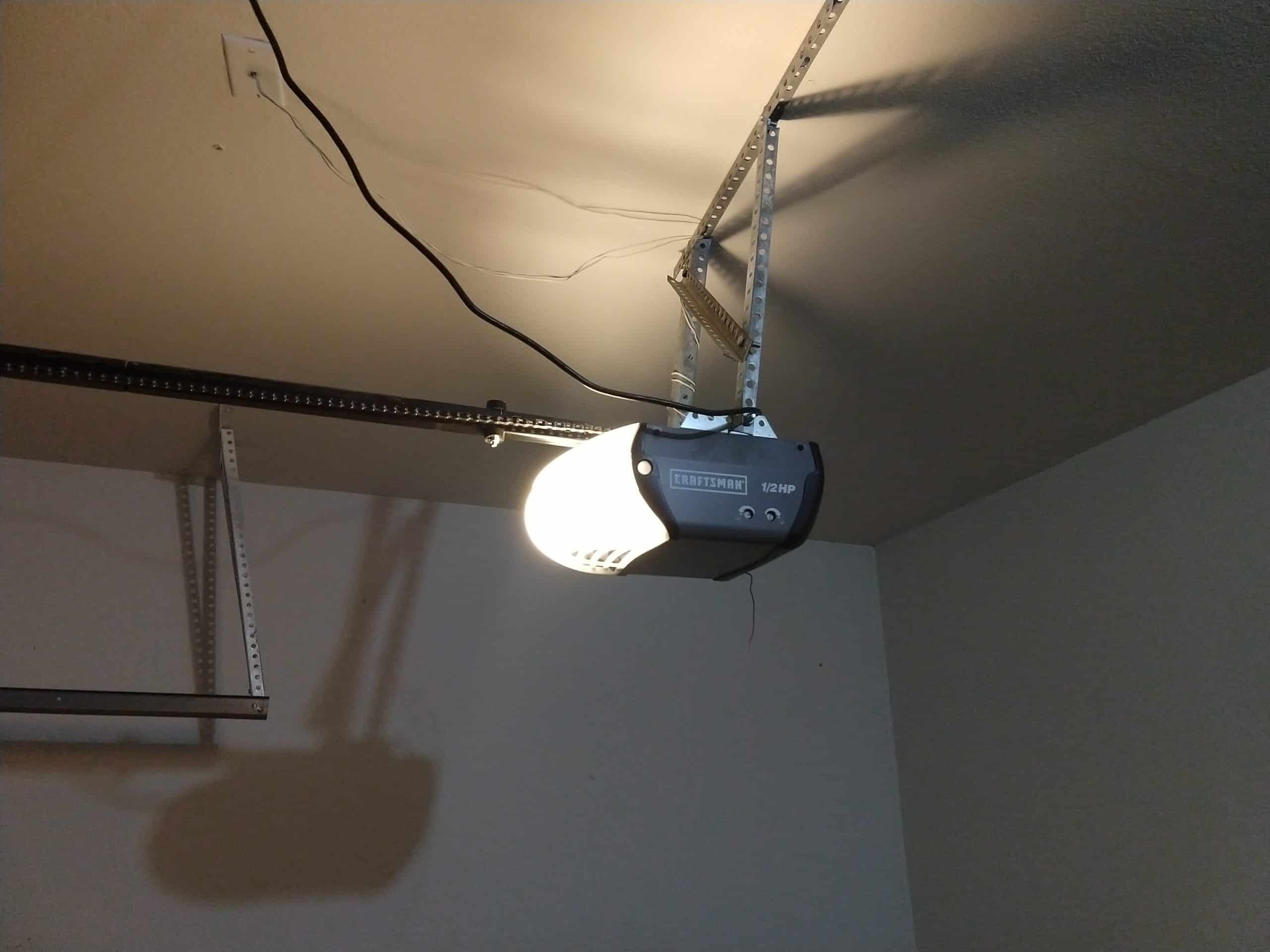 garage door opener light won't shut off